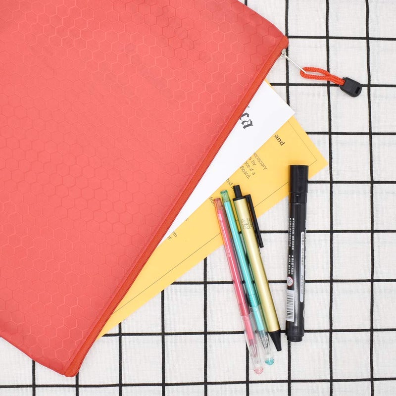 Renashed 10Pcs A4 Waterproof Zipper File Bags Football Pattern Office Document Bags Students Files Category Bag 10 Color - Image 5